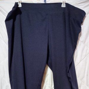Catherines Petite Yoga Pants Womens Size 4XWP Color Navy Elastic Stretch Waist